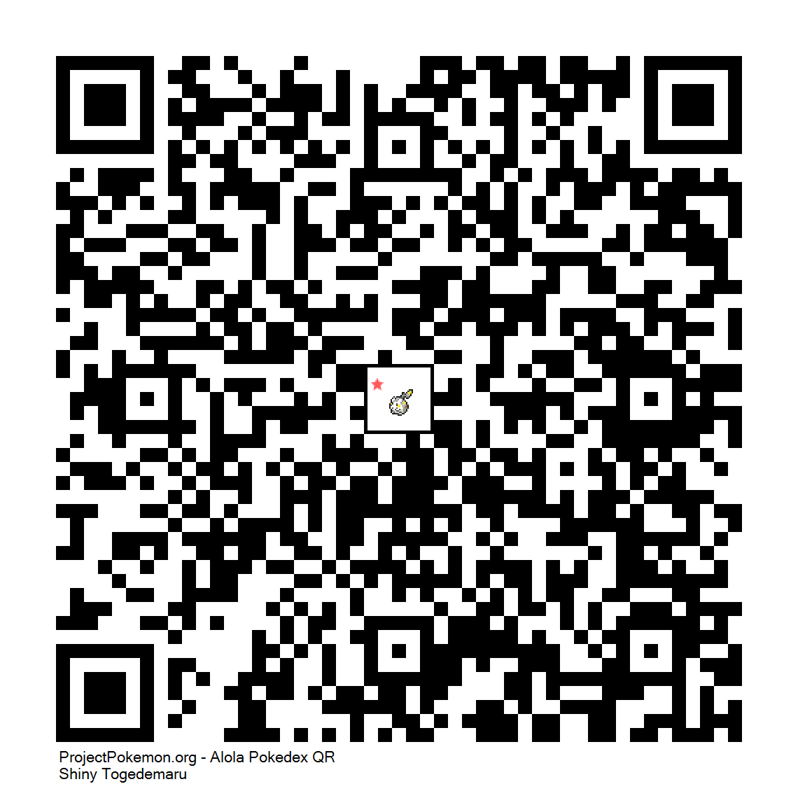 Cdigo QR de Togedemaru variocolor
